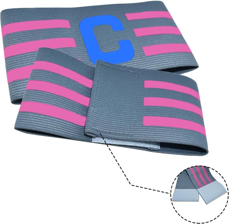 FUNAUPGO Sports Captain C Arm Band for Team Training, Unisex Elastic Soccer Captain Armband Adjustable Outdoor Football Player Captain's ArmBands for Adult - Image 2